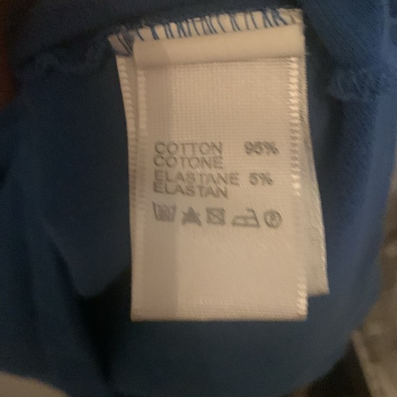 Gorgeous Fred Perry Mid Blue w/yellow and white trim Stretch Cotton Polo SZ L 44 - Picture 4 of 6